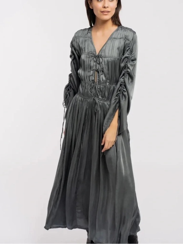 Anthropologie Gray Laude The Label Iris Dress Medium M